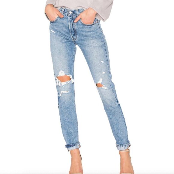 Levi's 501 Skinny Jeans In Old Hangout 24 - Picture 1 of 12